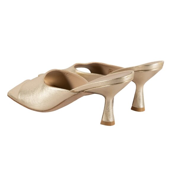 Stuart Weitzman Women's Tia 75 Sandal Platino Color Gold Size 6 B - Picture 4 of 13